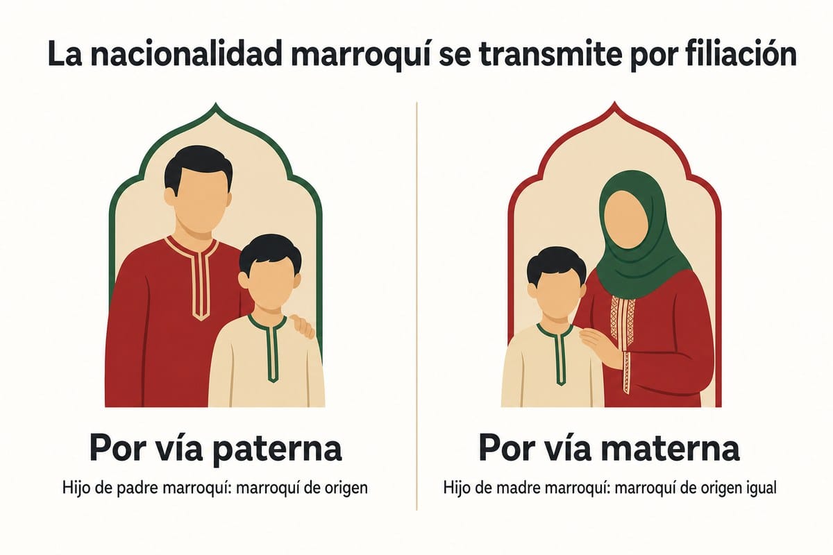 La nacionalidad marroquí se transmite por filiación