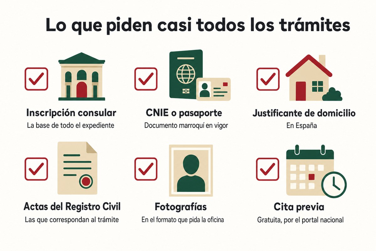 Lo que piden casi todos los trámites